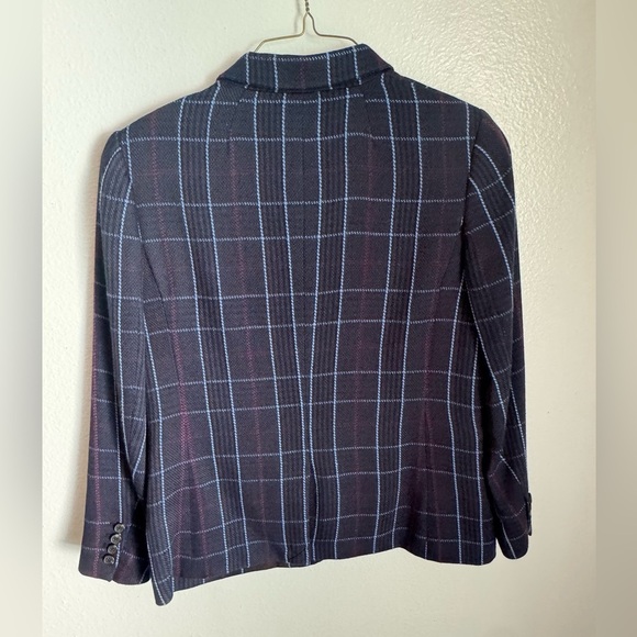 Vince Camuto Blue Plaid Blazer – Size 10 - Picture 2 of 6
